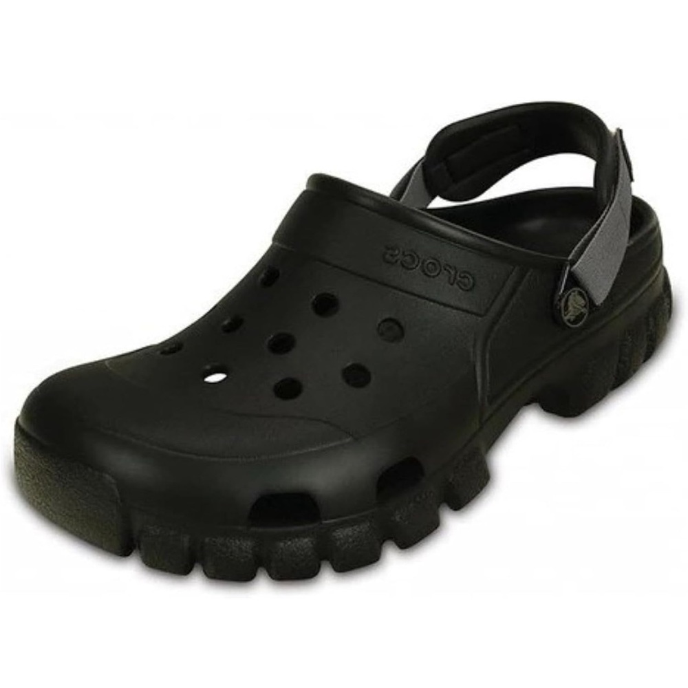 CROCS Black Clogs with Strap